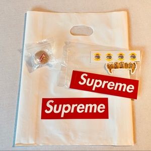 Supreme Bouncy Ball, stickers and bag